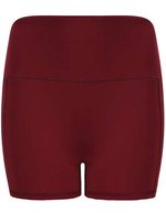 Tombo Hochgeschnittene Yogashorts mit Seitentasche – Deep Burgundy