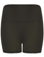 Tombo Hochgeschnittene Yogashorts mit Seitentasche – Olive Green
