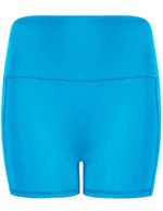 Tombo Hochgeschnittene Yogashorts mit Seitentasche – Turquoise Blue