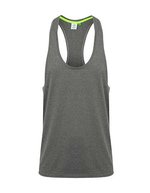 Tombo Ärmelloses Muscle-Fit T-Shirt, Basic Kollektion – Grey Marl