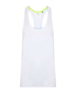 Tombo Ärmelloses Muscle-Fit T-Shirt, Basic Kollektion – White