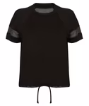 Tombo Modisches Überzieh-Top mit Tunnelzug, Black S, TL526 – Bild 3