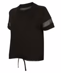 Tombo Modisches Überzieh-Top mit Tunnelzug, Black S, TL526 – Bild 6