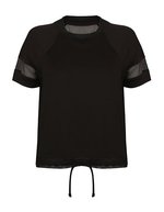 Tombo Modisches Überzieh-Top mit Tunnelzug – Black