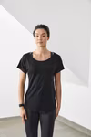 Tombo T-Shirt Oversize con scollo a U, Black XXL, TL527 – immagine 7