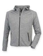Tombo Slim Fit Hoodie mit Reflektionsstreifen – Grey Marl