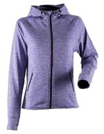 Tombo Slim Fit Hoodie mit Reflektionsstreifen – Purple Marl