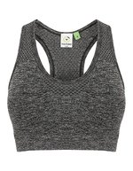 Ladies´ Seamless Crop Top – Dark Grey Marl