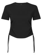 Women´s Ruched Crop Top – Black