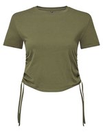 Women´s Ruched Crop Top – Olive