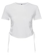 Women´s Ruched Crop Top – White
