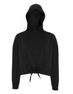 Women´s Cropped Oversize Hoodie – Black