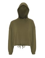 Women´s Cropped Oversize Hoodie – Olive