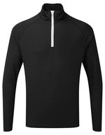 Men´s Long Sleeve Performance ¼ Zip – Black/White