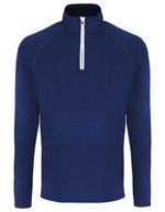 Men´s Long Sleeve Performance ¼ Zip – Navy/White