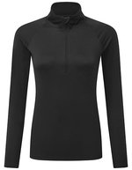 Women´s Long Sleeve Performance ¼ Zip – Black/Black