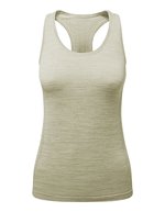 Women´s Recycled Seamless ´3D Fit´ Multi-Sport Flex Vest – Vert sauge Melange