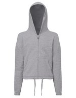 Kids Recycled Cropped Oversize Full-Zip Sweat à capuche – Heather Grey