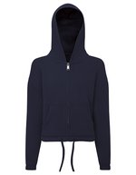 Kids Recycled Cropped Oversize Full-Zip Sweat à capuche – Navy