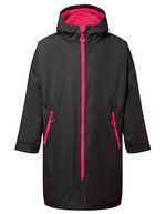 Kids TriDri® All Seasons Waterproof Changing Robe – Charcoal/Hot Pink