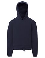 Kids Recycled Cropped Oversize Felpa con cappuccio – Navy