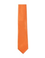 TYTO Handgefertigte Twill-Krawatte in Pastell, Black 144 x 8,5cm, TT902 – Orange