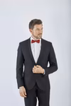 TYTO Satin Tie with Hook Fastening, Burgundy One Size, TT904 – image 2