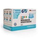 Virshields® Maschera medica bambino tipo I, 50 pezzi, Blue 145 x 95 mm, VS001K – Bild 1