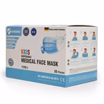 Virshields® Mascherina medica per Bambini tipo I, 50 pezzi, Blue 145 x 95 mm, VS001K – immagine 4