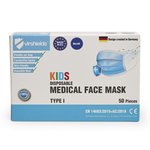 Virshields® Maschera medica bambino tipo I, 50 pezzi, Blue 145 x 95 mm, VS001K – Bild 5