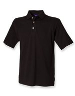 Henbury Classic Cotton Piqué Polo Shirt Black XS (W100) – Black