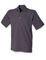 Henbury Classic Cotton Piqué Polo Shirt Black XS (W100) – Charcoal