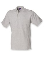 Henbury Classic Cotton Piqué Polo Shirt Black XS (W100) – Heather Grey