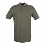 Henbury Baumwoll-Polo mit schmalem Ripp-Kragen, Black XS, W101 – Bild 1