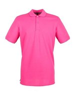 Henbury Baumwoll-Polo mit schmalem Ripp-Kragen, Black XS, W101 – Fuchsia