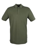 Henbury Baumwoll-Polo mit schmalem Ripp-Kragen, Black XS, W101 – Olive