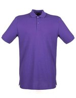 Henbury Baumwoll-Polo mit schmalem Ripp-Kragen, Black XS, W101 – Purple