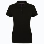 Henbury Ladies´ Micro-Fine-Piqué Polo Shirt Black XXS (W102), W102 – Bild 9