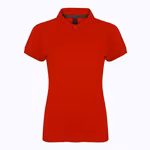 Ladies´ Micro-Fine-Piqué Polo Shirt – Classic Red