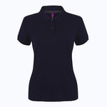 Henbury Ladies´ Micro-Fine-Piqué Polo Shirt Black XXS (W102), W102 – Blu navy