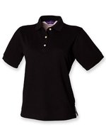 Henbury Polo Shirt aus Baumwolle für Herren – Black