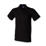 Henbury Stretch-Piqué Polo Shirt mit Elasthan, Black XS, W305 – Bild 3