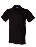 Henbury Stretch-Piqué Polo Shirt mit Elasthan – Black