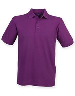 Henbury Klassisches Piqué Polo Shirt 65/35, Fuchsia L, W400 – Magenta