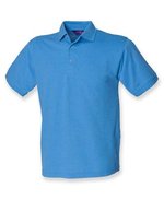 Henbury Klassisches Piqué Polo Shirt 65/35, Fuchsia L, W400 – Medio Blu