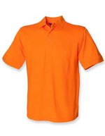 Henbury Klassisches Piqué Polo Shirt 65/35, Fuchsia L, W400 – Arancione