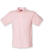Henbury Klassisches Piqué Polo Shirt 65/35, Fuchsia L, W400 – Rosa