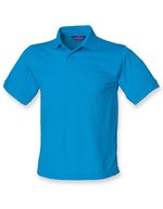 Henbury Klassisches Piqué Polo Shirt 65/35, Fuchsia L, W400 – Zaffiro Blu