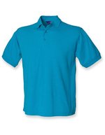 Henbury Klassisches Piqué Polo Shirt 65/35, Fuchsia L, W400 – Turchese