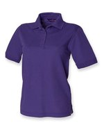 Henbury Klassisches Piqué Polo Shirt Regular Fit, White XS, W401 – Viola